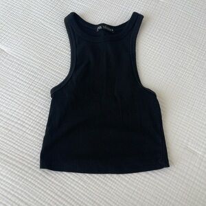 Zara black high neck tank